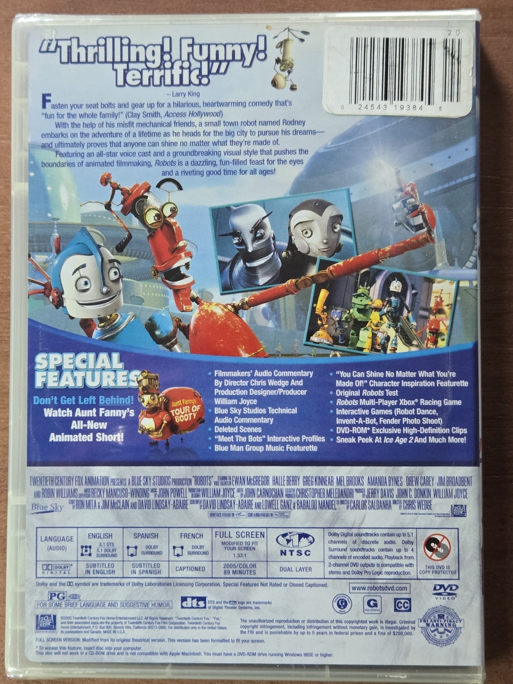 Robots DVD Movie (Fullscreen) Woth Xbox Racing Game, New Sealed - Picture 2 of 5